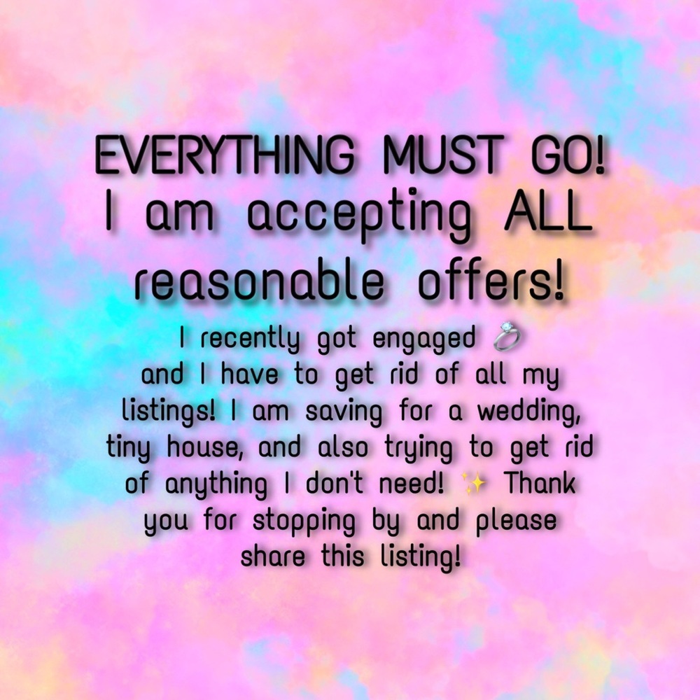 Please Share! EVERYTHING MUST GO! Big sale!